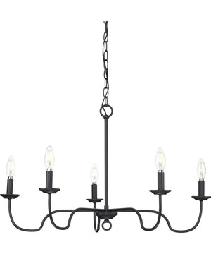 Canebrake 5-Light Chandelier Light Matte Black