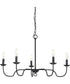 Canebrake 5-Light Chandelier Light Matte Black
