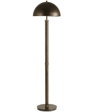 Floor Lamp in Rich Dark Bronze with Dome Metal Shade