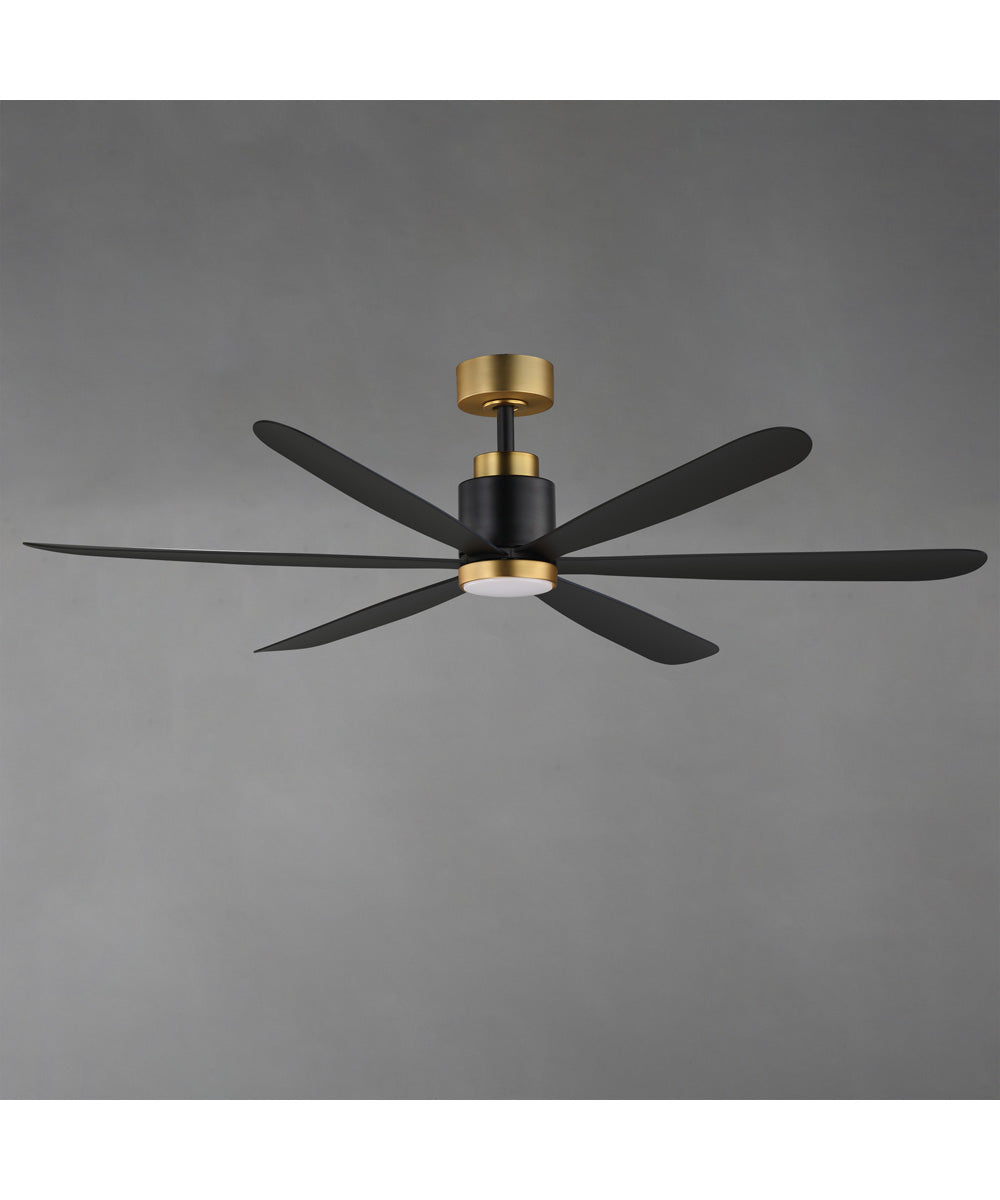 Petals 60 inch 6-Blade Fan w LED Black / Gold