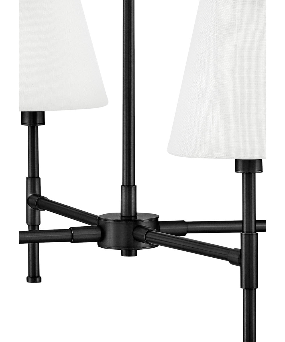 Beale 4-Light Medium Single Tier in Black