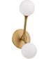 Orbe 2-light LED Sconce Brushed Brass