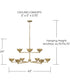 Francesca 10-Light Chandelier Feathered Gold