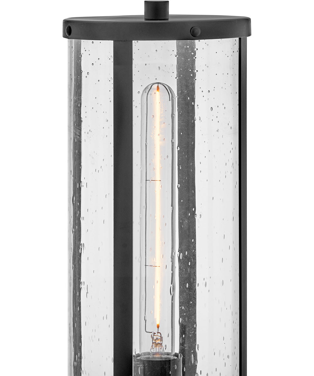 Alfie 1-Light Medium Post Mount Lantern in Black
