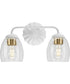 Quillan 2-Light Transitional Bath & Vanity Light White Plaster