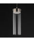 Highball Clear LED Pendant Satin Nickel