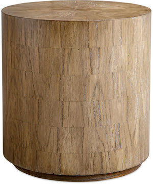 Nevis Wood Cylinder Side Table