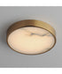 Slab 7 inch LED Alabaster Flush Mount Natural Aged Brass