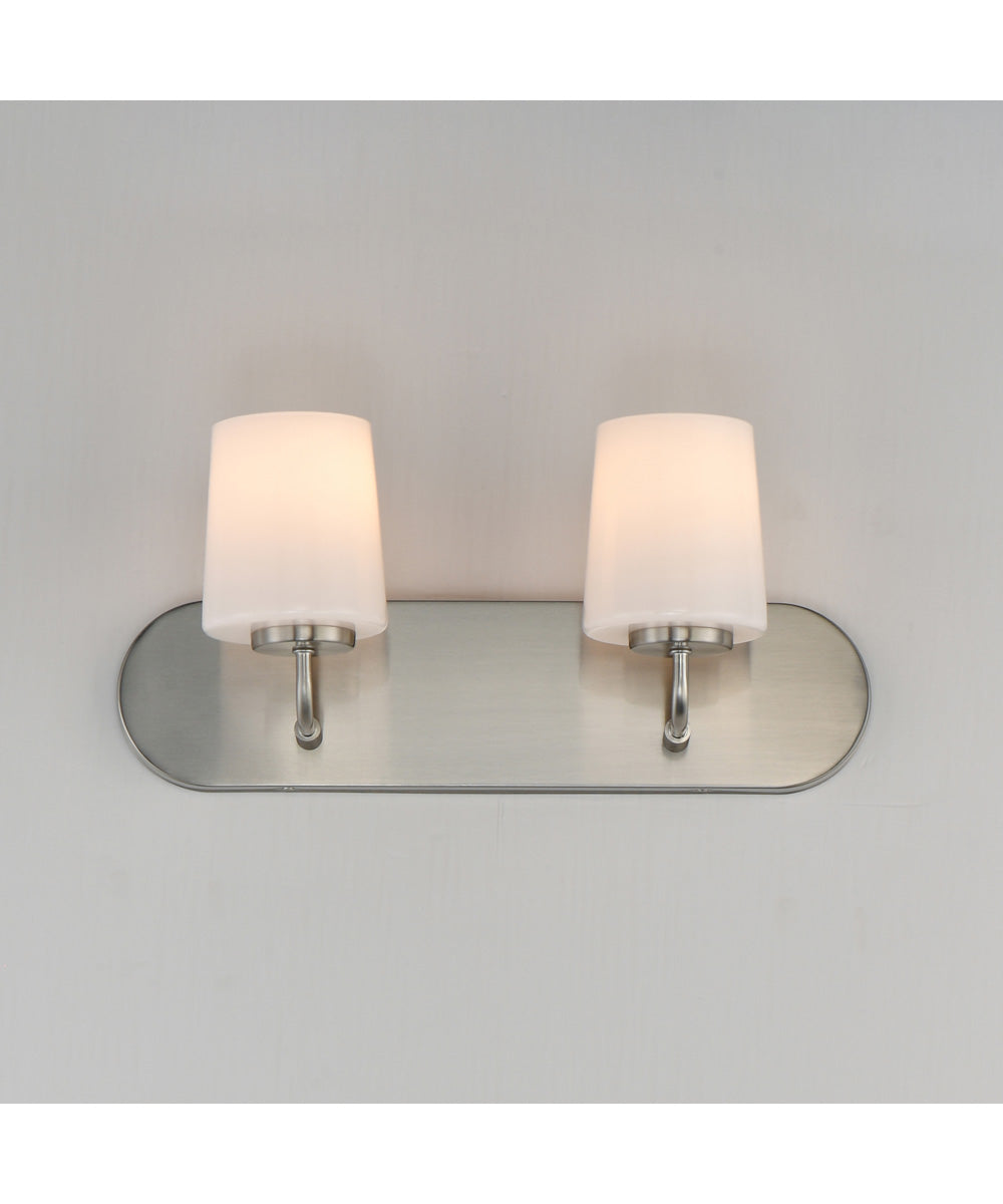 Durham 2-Light Strip Bath Vanity Satin Nickel