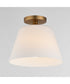Hudson 1-Light Semi-Flush Mount/Pendant Natural Aged Brass