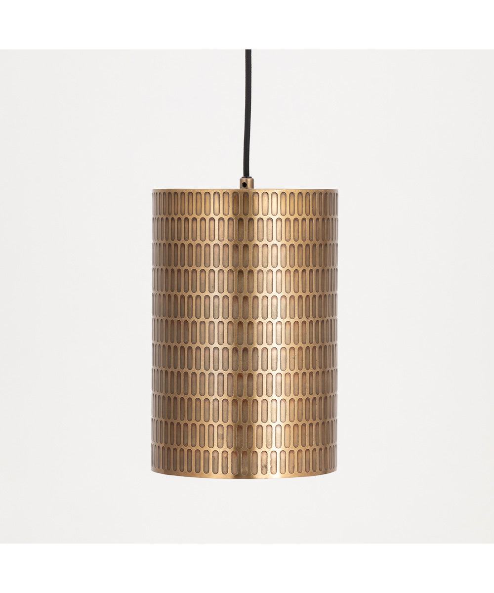 Shaka 1-Light Mini Pendant Weathered Brass