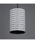 Shaka 1-Light Mini Pendant Black / White