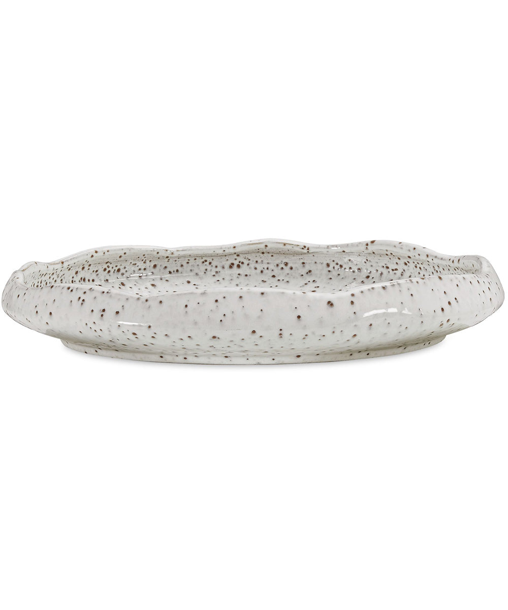 Stardust Ripple Indoor-Outdoor White Bowl