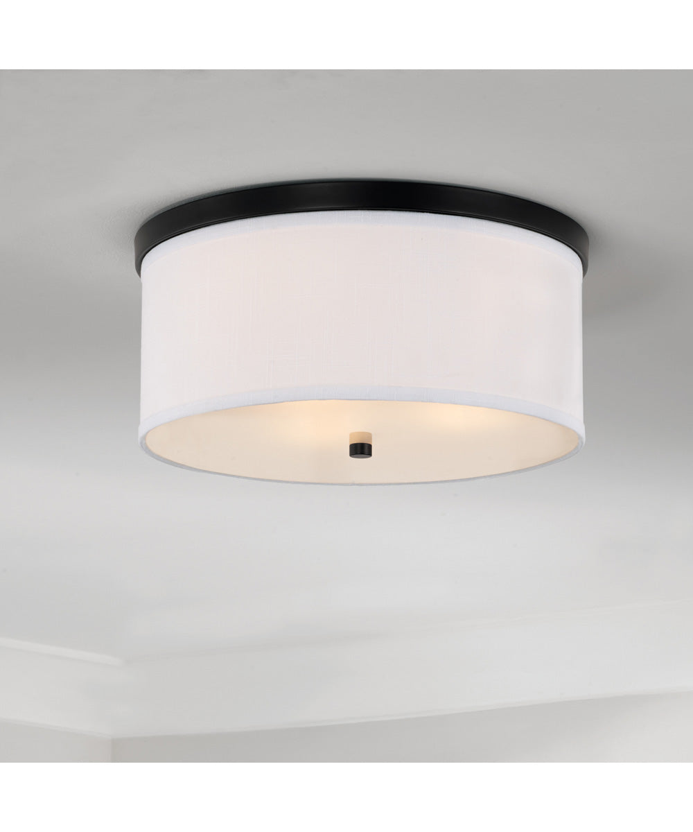 Midtown 3-Light Flush Mount Matte Black