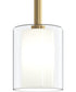 Mack 1-Light Pendant with Layered Glass Shade Brushed Gold