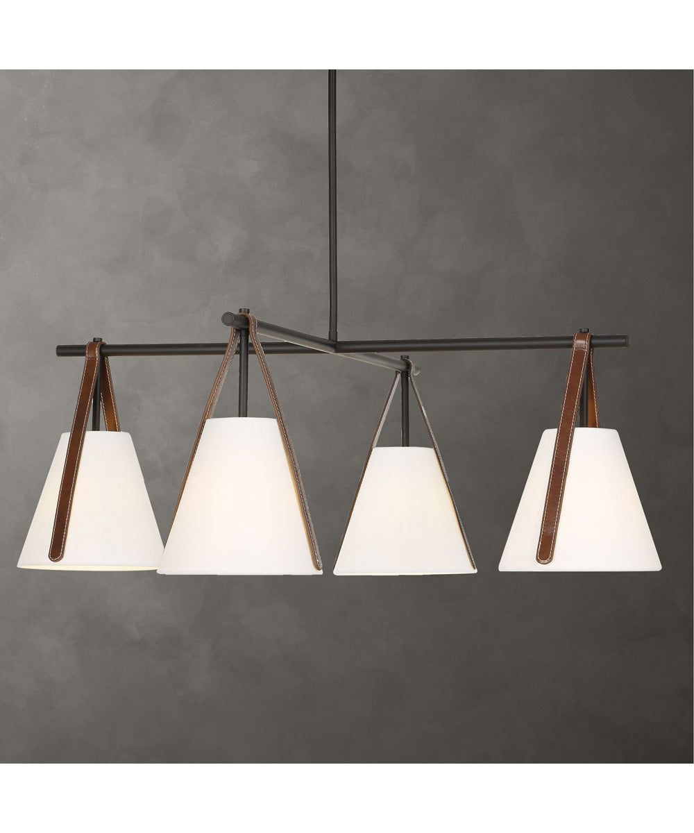 Reins Accent Straps 4 Light Chandelier