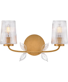 Aliso 2-Light Small Two Light Vanity in Distressed Brass