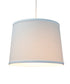 14"W 1 Light Swag Plug-In Pendant  White Shade White Cord