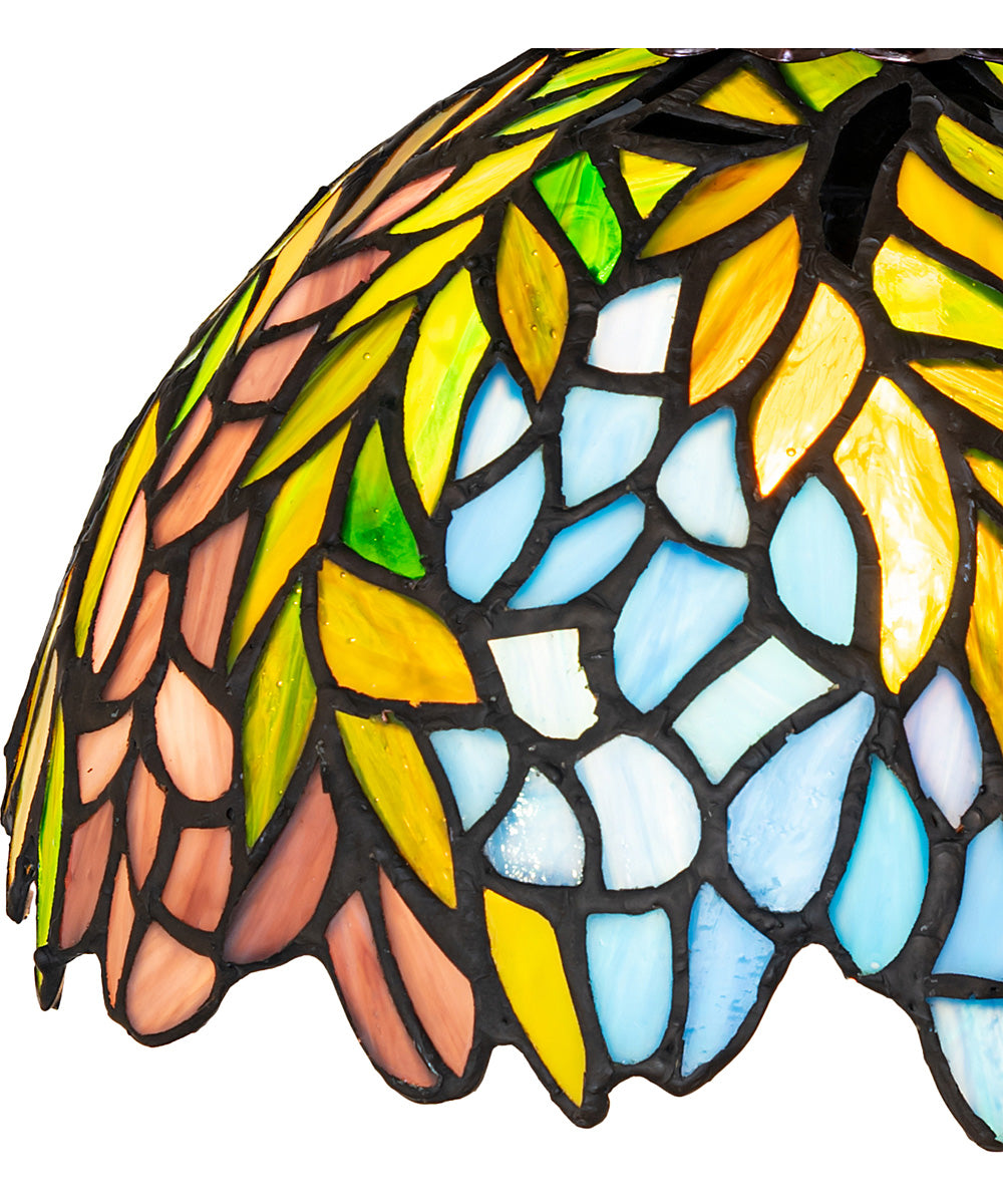 8" Wide Tiffany Honey Locust Flushmount