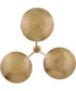 Glenn 3-Light Large Chandelier in Heritage Brass