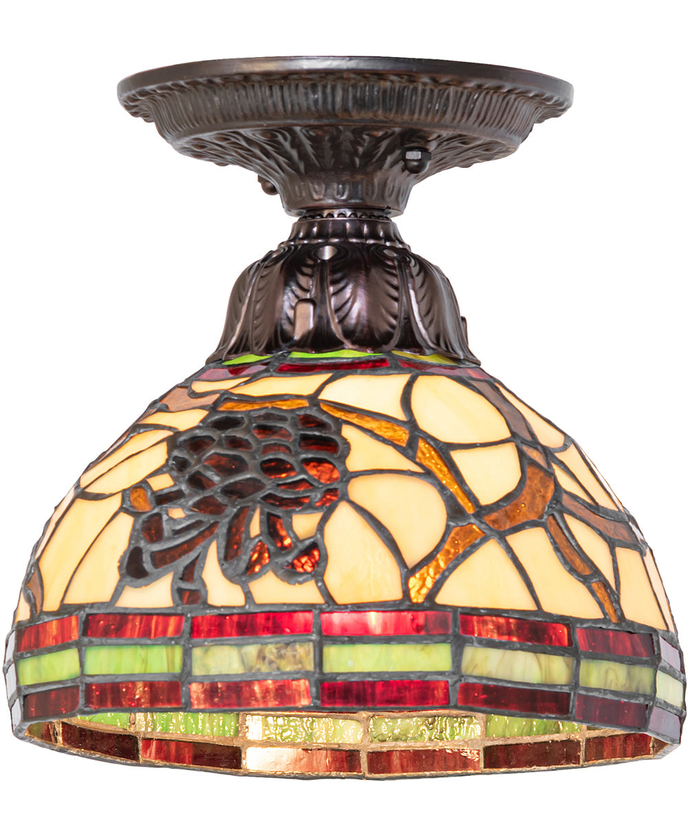 8" Wide Pinecone Flushmount