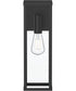 Ryle 1-Light Large Wall Lantern with Clear Glass Panels Matte Black