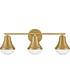 Haddie 3-Light Medium Three Light Vanity in Lacquered Brass