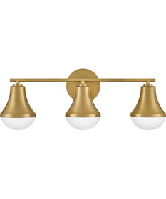 Haddie 3-Light Medium Three Light Vanity in Lacquered Brass