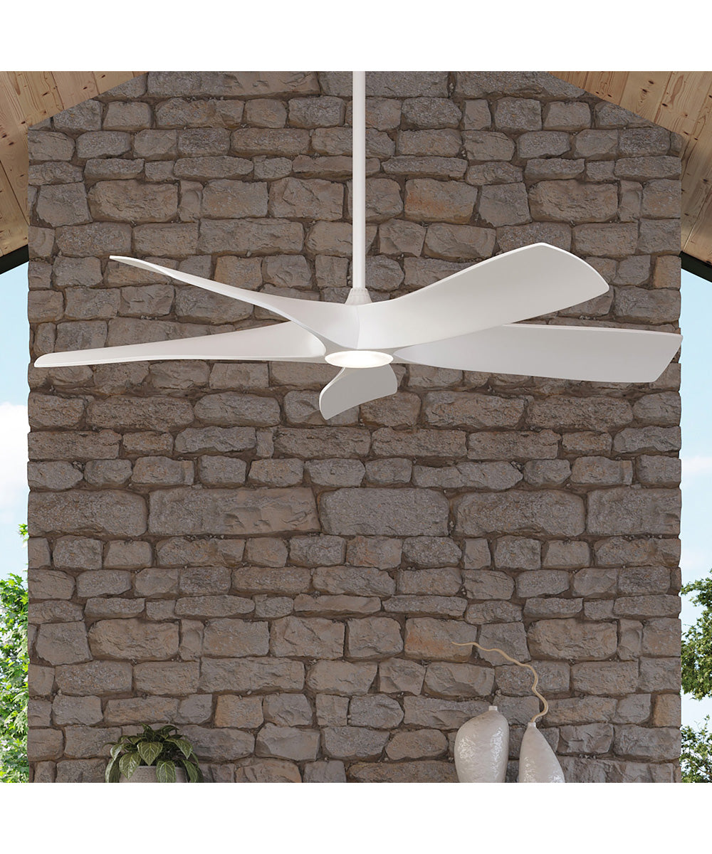 Vernal 60-in 5-Blade LED Wi-Fi Transitional Indoor/Outdoor Smart DC Ceiling Fan Satin White