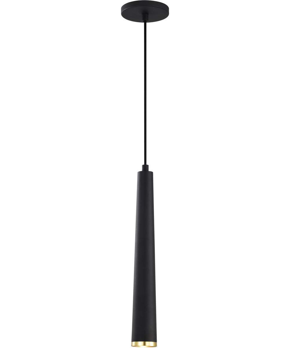 Melrose  Pendant Matte Black / Brushed Brass