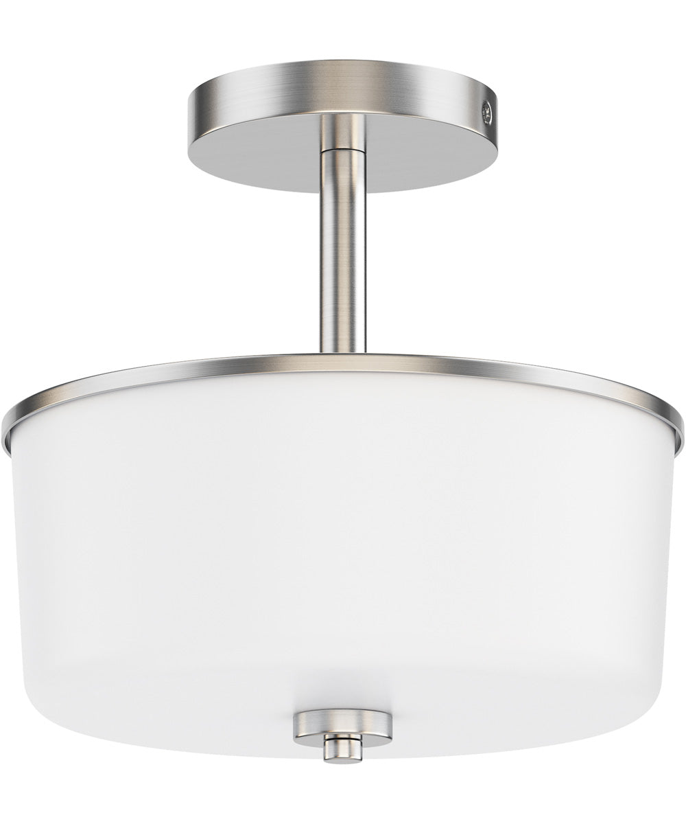 Fuller 2-Light Semi Flush/Pendant Convertible Satin Nickel