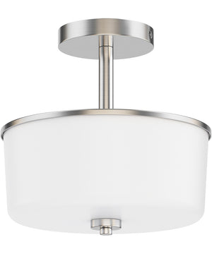 Fuller 2-Light Semi Flush/Pendant Convertible Satin Nickel