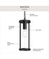 Kagen Outdoor Pendant Light with Clear Glass Panels Matte Black