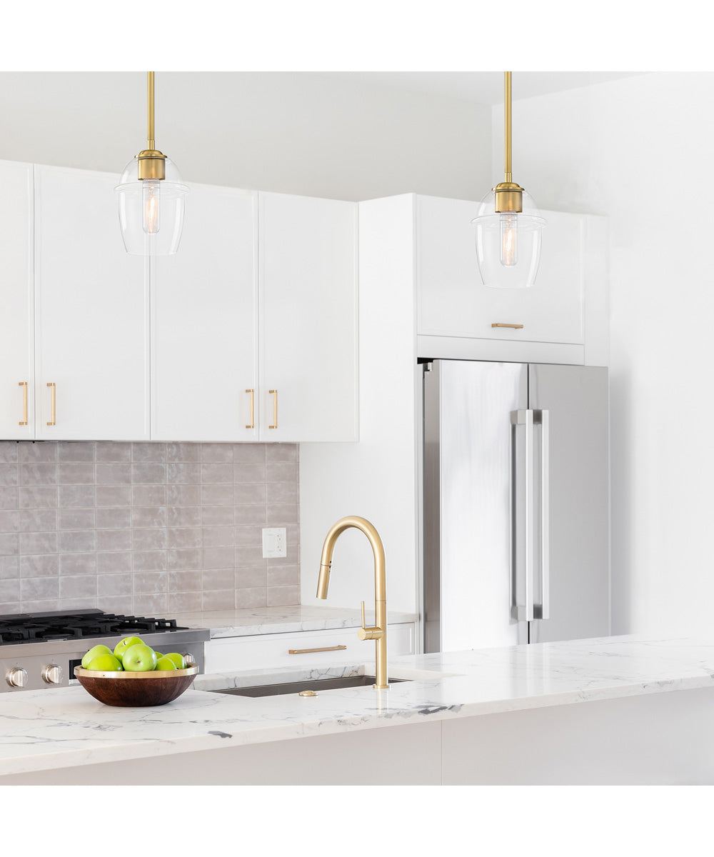 Summer Jazz 1 Light Pendant Brushed Gold