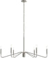 Pilar 6-Light Chandelier Brushed Nickel