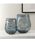 Aurora Swirl Glass Vases, Set of 2