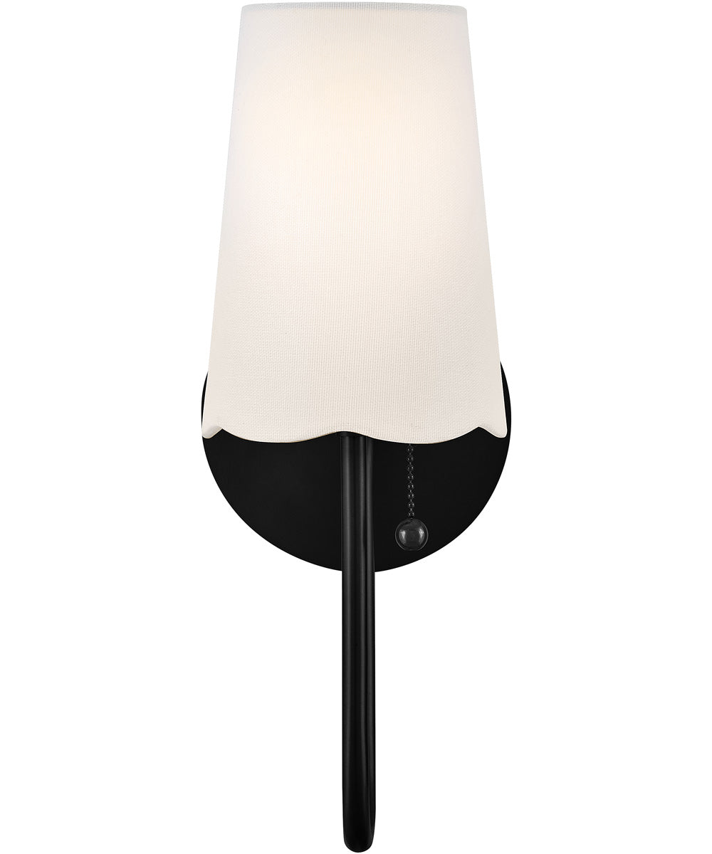 Bliss 1-Light Medium Single Light Scone in Black