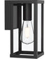 Ryle 1-Light Small Wall Lantern with Clear Glass Panels Matte Black