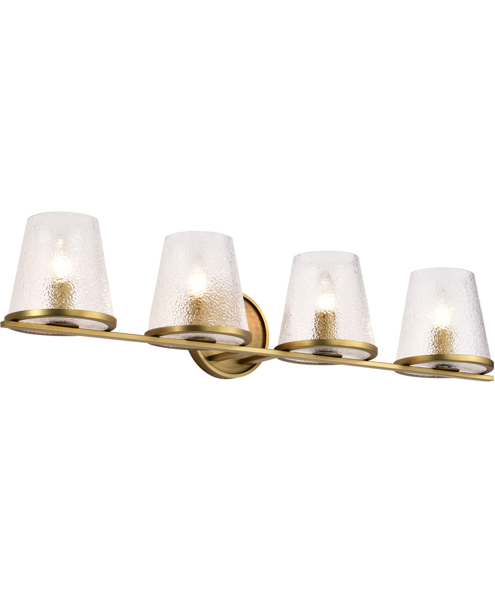 Valentine 4-Light Vanity & Wall Vintage Brass