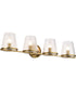 Valentine 4-Light Vanity & Wall Vintage Brass