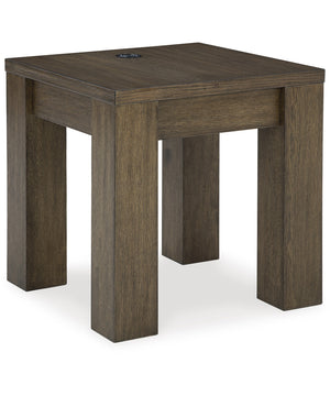 Rosswain Square End Table Warm Brown