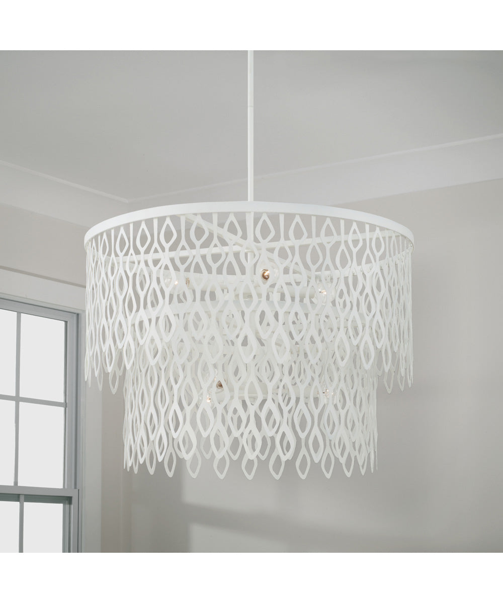 Phoebe 7-Light Pendant Matte White