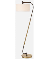 Irwin Curved Brass Floor Lamp