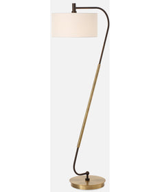 Irwin Curved Brass Floor Lamp
