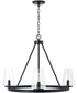 Aaron 4-Light Chandelier Matte Black