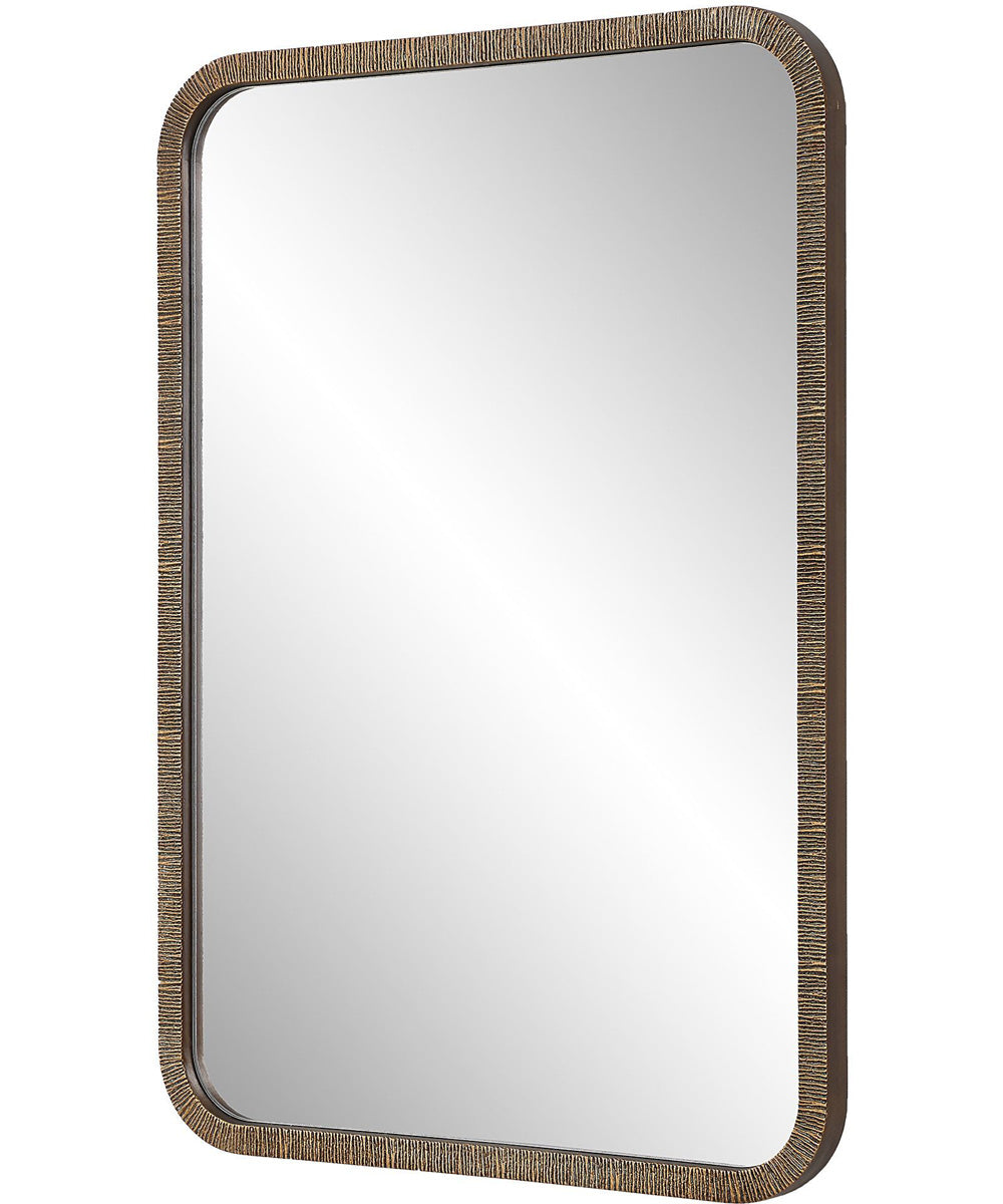22x32" Wall Mirror in Antique Gold Textured