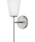 Bri 1-Light Medium Single Light Vanity in Brushed Nickel