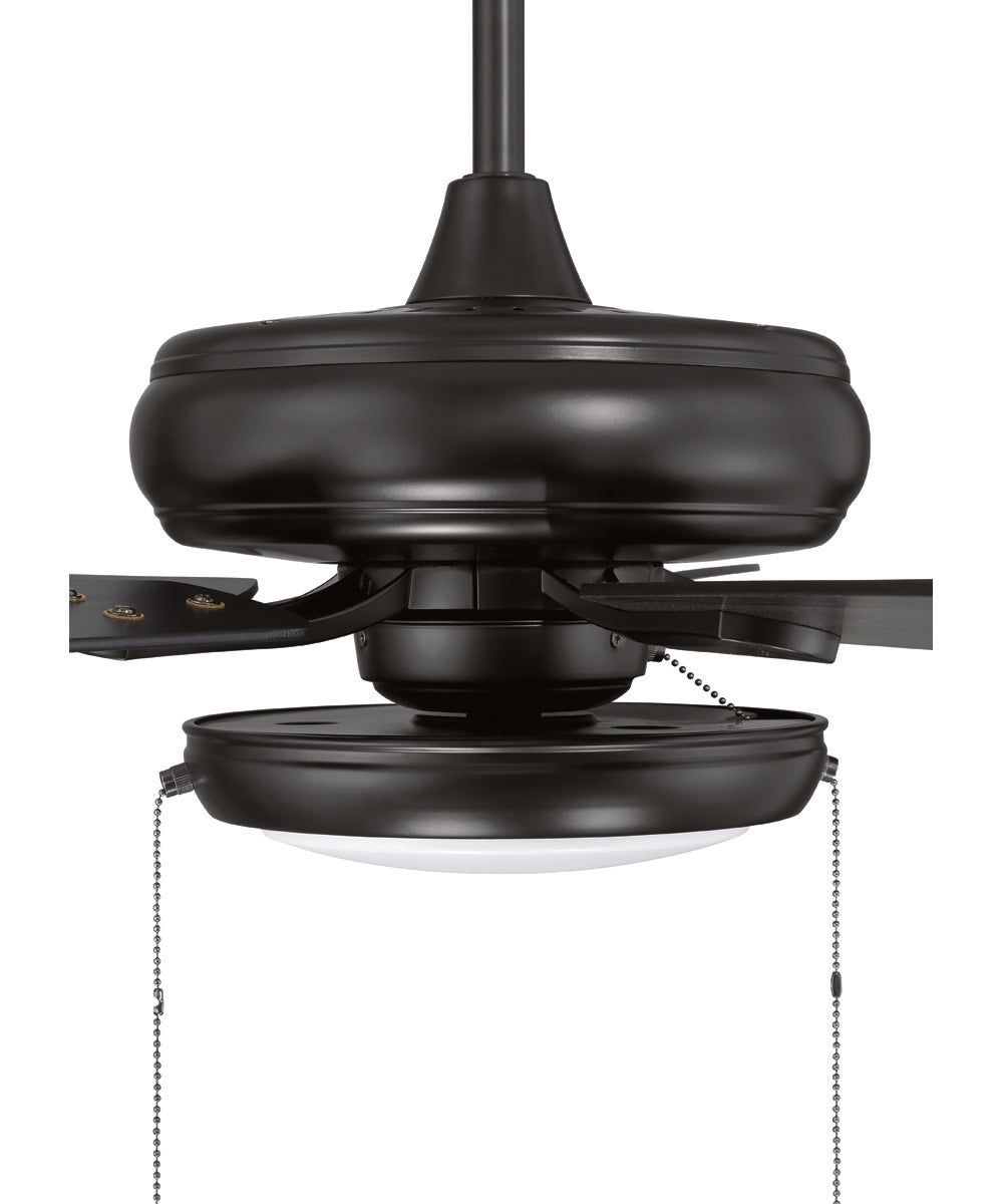 EOS Low Profile 1 bulb Frosted White 52" Ceiling Fan 1-Light Fan Flat Black