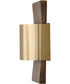Sidney 1-Light Sconce Nordic Wood and Matte Brass