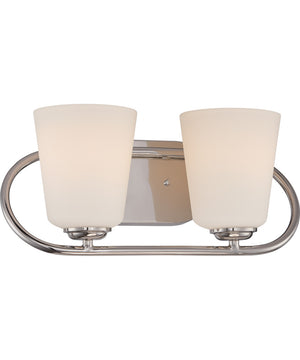 16"W Dylan 2-Light Vanity & Wall Polished Nickel